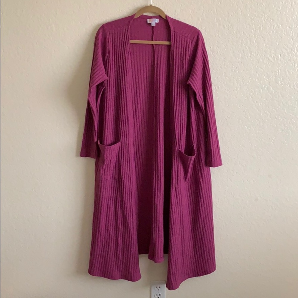 LULAROE purple duster cardigan EUC